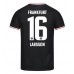 Maillot de foot Eintracht Frankfurt Hugo Larsson #16 Extérieur vêtements 2023-24 Manches Courtes